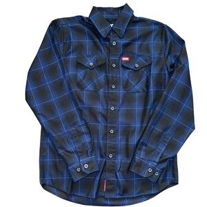 Dixxon Flannel Co Blue Black Plaid Flannel Shirt Men’s Medium Workwear